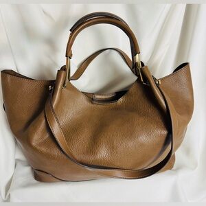 Sondra Robert’s Elegant Brown Vegan Leather Tote Bag